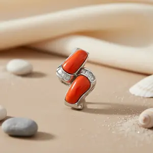Pendientes de Araña de Coral Plateado para Mujer con Circonita Cúbica y Amatista, Pendientes Colgantes Chapados en Oro de 18K, Joyería de Regalo - Product Image 2