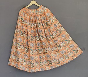 กระโปรงชายหาดยาวพิมพ์ลายสำหรับผู้หญิงผ้าคอตตอนระบายอากาศได้พร้อมรอบเอวธรรมชาติสำหรับกิจกรรมกลางแจ้งเทศกาลฤดูร้อน - Product Image 1