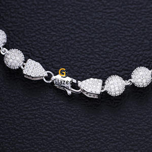 Pulsera Cubana Personalizada de Plata de Ley 925 con Diamantes de Moissanita Impecables, Joyería Hip Hop Unisex - Product Image 3