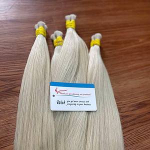 Extensions de cheveux humains vierges vietnamiens de qualité supérieure Cheveux en vrac Tissages droits soyeux pour le tressage Extensions de cheveux en vrac - Product Image 1