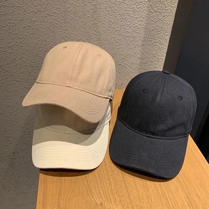 Retro Solid Color Unisex Baseball Cap Soft Cotton Outdoor <b>Sunscreen</b> Hat For Men Women All-match Adjustable Hip Hop Caps - Product Image 2