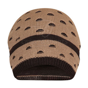 Bonnet en coton jacquard personnalisé avec logo, prix de gros, respirant, pour hommes - Product Image 3