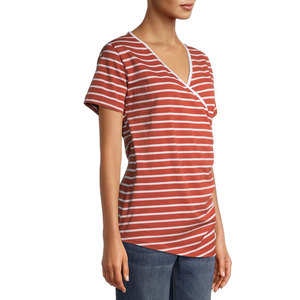 Cómoda camiseta de maternidad para mujer, camisa de lactancia de mezcla de algodón suave para embarazo y posparto con estilo - Product Image 4