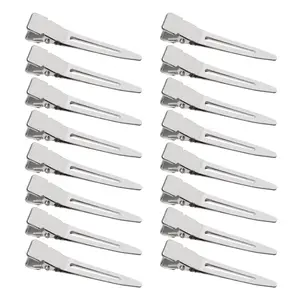 Enkelvoudige Pin Krul Duckbill Clips, Zilveren Setting Sectie Haarclips Metalen Alligator Clips Voor Hair Extensions, Styling