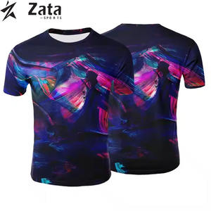 Camisetas de sublimación, camisetas de poliéster ajustadas con estampado sublimado gráfico personalizado al por mayor, camisetas impresas digitalmente de manga corta - Product Image 5