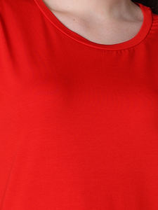 เสื้อยืดสตรีผ้าฝ้าย100% สีล้วนเสื้อยืดออกแบบตามสั่งสี180gsm ตรงจากโรงงาน - Product Image 3