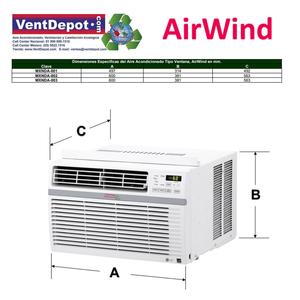 Aire Acondicionado de Ventana con EER, MXNDA-003, 12000 BTU, 1.0 Toneladas, R3 - Product Image 5