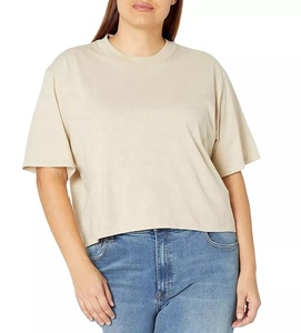 T-shirts à manches courtes 100% coton pour femmes, coupe ample, personnalisé, votre marque, impression de logo, t-shirts pour femmes, vente en gros - Product Image 1