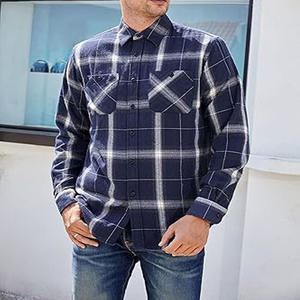 Men's Shirt Solid Color Collage <b>Cardigan</b> Long <b>Sleeve</b> Fashion Lapel Shirt for Men - Product Image 3