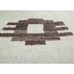 พรมห้องนั่งเล่นขนสัตว์ถักมือสีเบจและสีน้ำตาลทรงเรขาคณิต-รูปสี่เหลี่ยมผืนผ้า Pae-295 - Product Image 3