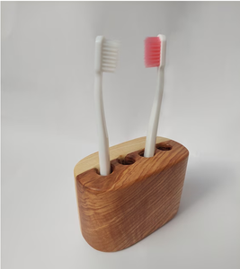 Porte-brosse à dents en bois personnalisé, support mural, accessoires de salle de bain design, porte-brosse à dents en bois - Product Image 5