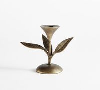 Porte-bougie élégant en aluminium avec finition dorée, fait à la main, décoration de Noël pour la maison, centre de table pour le salon et la salle à manger