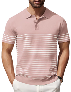 Polo de Golf a Rayas Premium para Hombre, Manga Corta, Corte Regular, Cuello Clásico, Ropa Casual, Colores y Tallas Personalizadas, Marca Privada - Product Image 3