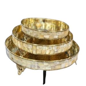 ชุดถาดเสิร์ฟทอง3ชุดขนาดกำหนดเองได้สำหรับบ้านโรงแรมร้านอาหารทันสมัยอุปกรณ์สำหรับอาหารรูปทรงทันสมัย - Product Image 1