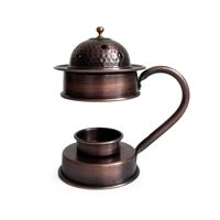 Brûleur d'encens aromatique artisanal en cuivre oxydé Shark Anatolia, pour aromathérapie, yoga, méditation, cadeau spirituel turc