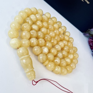 Misbaha en ambre blanc de la Baltique, 66 perles, ambre blanc naturel, prière islamique - Product Image 2