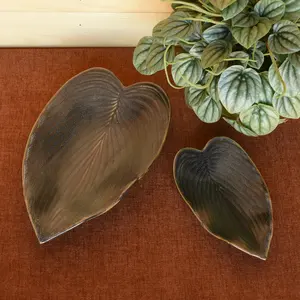 Bandeja de Cerámica de Lujo para Servicio de Café, Bandeja para Banquetes Hecha a Mano, Acabado Seguro, Borde Liso Plateado, Estilo Americano Ecológico - Product Image 2