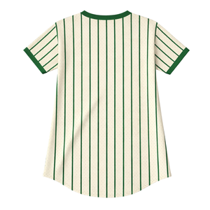 Pull de baseball Sororité 08 Ivoire, maillot de sororité grecque pour femmes, rose et vert, vêtements décontractés élégants pour la sororité universitaire - Product Image 4
