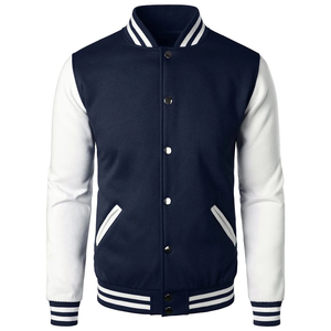 เสื้อแจ็คเก็ตวาร์ซิตี้แบบ Letterman  ตัวเสื้อทำจากขนสัตว์ 100%  แขนเสื้อหนัง  โลโก้สั่งทำได้  รักษาสิ่งแวดล้อม  กันลม  สำหรับฤดูหนาว - Product Image 1