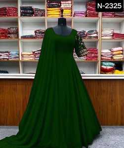 Vêtements ethniques indiens Long Anarkali Georgette Kurtis pour vêtements de mariage et Kurtis de guerre de festival et robes vêtements de mariage déguisements - Product Image 4