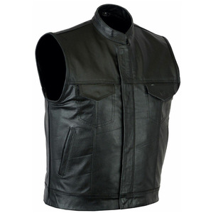 Gilet en cuir moto gilet en cuir pour hommes toutes tailles et couleurs disponibles respirant professionnel moto véritable - Product Image 4