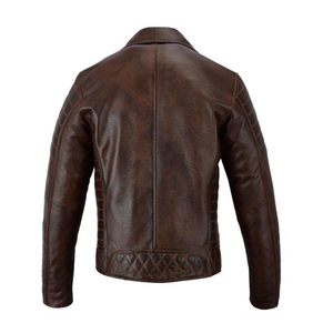 Chaqueta de cuero de piel de vaca para hombre profesional PU estilo callejero Popular con cuello levantado MOQ bajo ODM personalizado - Product Image 2