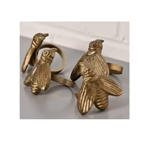 Ronds de serviette ronds en métal argenté populaires pour le décor de Table de dîner de mariage porte-serviettes porte-mouchoir à un prix abordable - Product Image 6