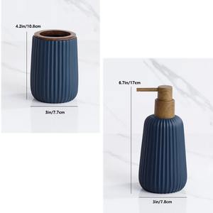 Juego de Baño azul Solución moderna y elegante Organizar Esenciales de baño Diseño funcional duradero y elegante multiusos de la India - Product Image 4