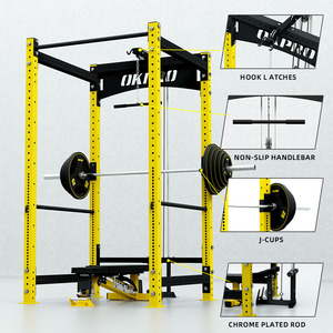 Haltérophilie Musculation Multifonctionnel Power Cages Squat Rack avec J Hook Pull-Up Bar et Dip Station - Product Image 2