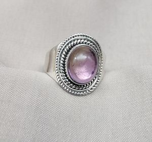 Bague de mariage minimaliste en argent sterling 925 amétrine naturelle faite à la main pour femme - Product Image 6