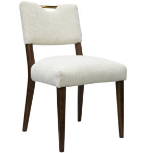 Silla de Comedor Tapizada Personalizada con Estructura de Madera de Caucho, Silla de Tela <span class=keywords><strong>para</strong></span> Restaurante y Hotel, OEM ODM Disponible - Product Image 1