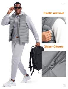 Gilet sans manches matelassé en softshell sur mesure pour homme, veste d'hiver coupe-vent respirante pour les voyages, le travail et les loisirs - Product Image 4