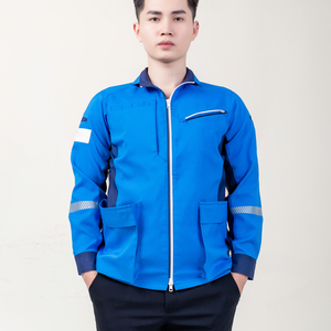 Chaqueta de Trabajo Reflectante Azul para Hombre, Uniforme de Seguridad de Alta Visibilidad, Abrigo de Trabajo a la Moda - Product Image 1