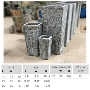 Jardinière en céramique artisanale, poterie de marque, design rectangulaire classique, finition émaillée, trou de drainage, écologique, jardin - Product Image 2