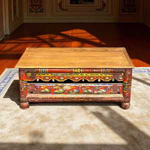 Mesa de Centro de Madera Resistente con Diseño Rústico Estilo Granja, Madera MDF para Sala de Estar, Oficina en Casa, Muebles con Espacio de Almacenamiento - Product Image 2