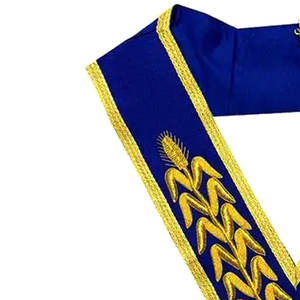 Top vente bleu Lodge collier ensemble bleu Machine broderie maçonnique artisanat colliers de haute qualité - Product Image 5