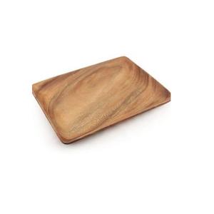 Bandeja de servicio Rectangular de madera Natural de alta calidad con mango dorado Bandeja de forma personalizada Utensilios de cocina Vajilla para gran oferta - Product Image 6