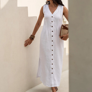 Aloha Femmes Impression florale personnalisée Style hawaïen 100% Rayonne Robe sans manches Décontracté Vente en gros Plage Vacances T-shirt Robe - Product Image 5