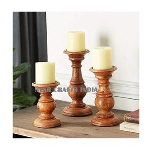 Latest Model Design Wooden Best Quality Wooden Candle Stand Candle Holder by SCI Manufacturer Unique Shape - Product Image 1