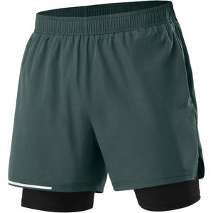 กางเกงขาสั้นตาข่ายสำหรับเล่นกีฬาออกกำลังกายฟิตเนสยิมวิ่งออกกำลังกายกระเป๋าใส่โทรศัพท์สไตล์สปอร์ตออกแบบได้ตามต้องการ - Product Image 1