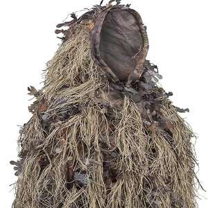 Combinaison de chasse multifonctionnelle imperméable à l'eau, veste et pantalon camouflage, tenue tactique Ghillie pour adultes, polyester carbone - Product Image 6