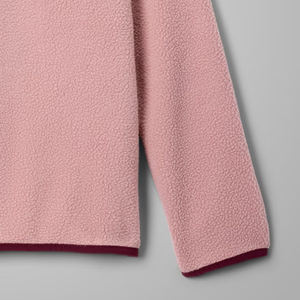 Sweat-shirt à col montant et fermeture boutonnée pour garçons / Matière polaire unie, coupe décontractée, design de haute qualité - Product Image 4