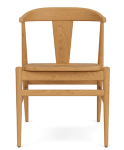 Silla de comedor hecha de marco de madera maciza de teca con color natural y material de alta calidad para uso en interiores y exteriores - Product Image 2