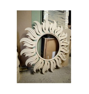 Khung gương tường bằng gỗ mộc mạc hiện đại với vết gỗ màu đen lý tưởng cho nội thất tối hoặc miếng đệm cử nhân nam tính - Product Image 2