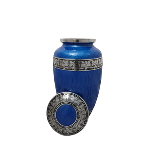 Urne funéraire décorative élégante en métal de luxe, écologique et faite à la main, pour cendres humaines et animales – Fournitures commémoratives classiques - Product Image 2