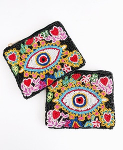 Monedero Bordado a Mano con Cuentas en Forma Ovalada, Monedero Bordado con Cuentas de Calidad Avon con Anillo de Metal - Product Image 5