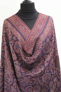 Light Brown Kashmiri <b>Shawl</b> with Minimal Embroidery Pure Wool Cozy <b>Wrap</b> for Casual Wear and Warmth in Winters - Product Image 2