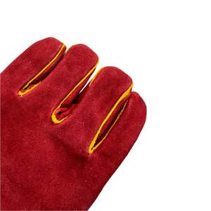 Gants de soudage à paume rouge Vente à chaud Isolation de protection Résistant à la chaleur Anti-coupure EPI Gants de travail de sécurité de soudage - Product Image 6