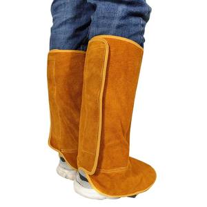 Soldadura de cuero dividido de vaca resistente al calor protector de pierna herramientas de soldadura de cuero equipo cubierta de pie de soldadura - Product Image 4