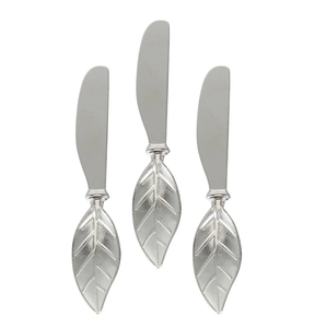 Cuchillo de mantequilla de acero, venta directa de fábrica, mango de hoja, diseñador, plata, espejo pulido, niño, sándwich, queso, pastel, rebanador, cuchillos - Product Image 1